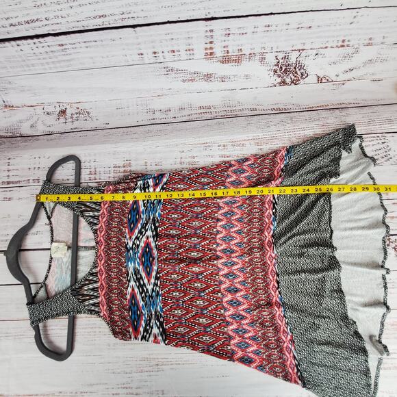 Anthropologie Weston Wear Bird Tank Mini Dress Bohemian Swing Hi Lo Hem Size S - Picture 9 of 9